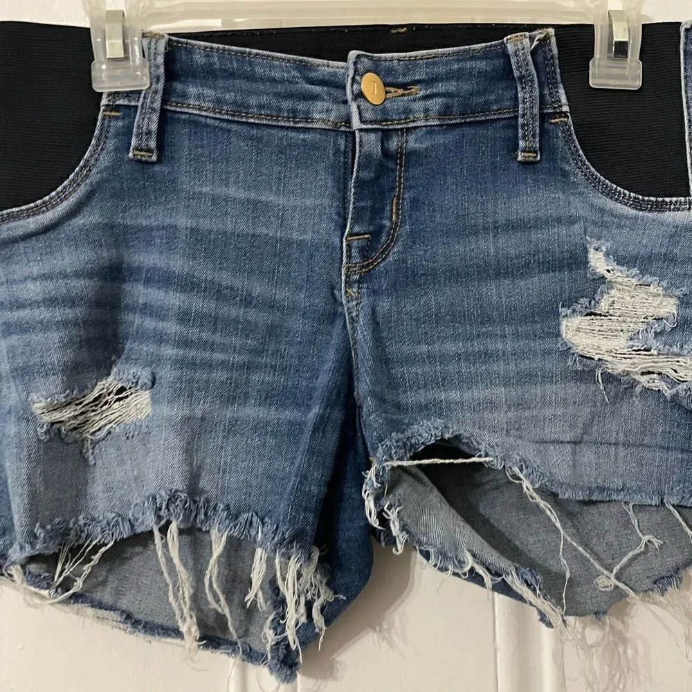 Ingrid and Isabel maternity denim shorts